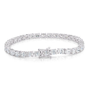 Pulsera de tenis ovalada de oro de 14K con diamantes cultivados en laboratorio, 8.2 CT, chapada en rodio, certificada por IGI, joyería fina de lujo de moda - Product Image 2