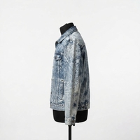 Blousons en jean d'hiver 100 % coton respirant pour l'extérieur, à capuche, col montant, logo frontal, haute qualité, séchage rapide, vente en gros
