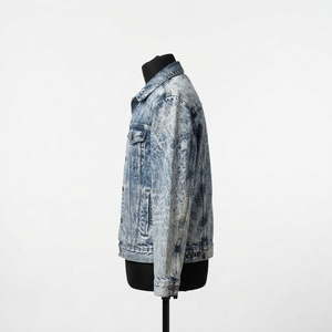 Blousons en jean d'hiver 100 % coton respirant pour l'extérieur, à capuche, col montant, logo frontal, haute qualité, séchage rapide, vente en gros - Product Image 3