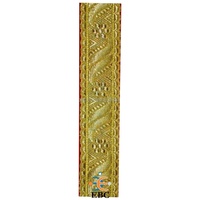 Tresse Jacquard Écologique Dorée en Mylar pour Uniformes, Vêtements Liturgiques, Costumes Fantaisie et Galons à Paillettes