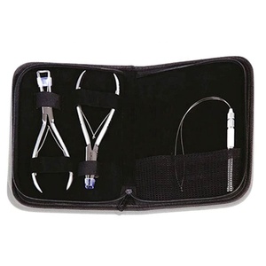 Hand Tied Hair Extension Tools Kit Custom Hair Extension Tools Kit Professional Hair Extension <b>Pliers</b> <b>Set</b> 10 <b>Set</b> Work <b>Pliers</b> - Product Image 2