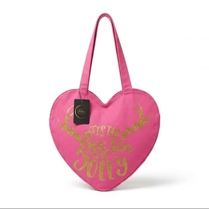 Bolsa Festiva con Corazones, Bolso de Mano para la Época de Alegría, Bolso con Corazones para la Celebración Navideña, Bolso de Mano Alegre y Luminoso - Product Image 1