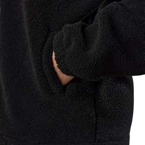 HeavyWeight High Neck Customized Design <b>Women</b> Black Fleece <b>Jackets</b> Winter <b>Zip</b> <b>Up</b> Stand Collar Streetwear Sherpa <b>Jackets</b> - Product Image 4