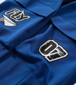 2026 Men's Custom DTG Printing Casual Sweatpants High Quality Contrast Color Letter Patchwork Print <b>Bell</b>-Bottom 100% Polyester - Product Image 4