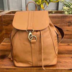 Mochila para estudiantes con cordón informal de cuero genuino de grano completo de alta calidad personalizada, mochilas escolares de piel de vaca de gran capacidad - Product Image 2