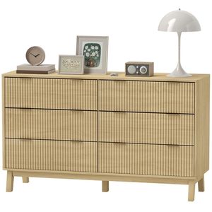 Cómoda de Dormitorio Natural con Almacenamiento para Sala de Estar, para Organización - Product Image 5