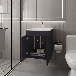 Shoshoni Wengue Two-Door <b>Bathroom</b> <b>Vanity</b> - Product Image 4
