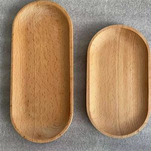 ถาดเสิร์ฟไม้ทำมือพร้อมหูจับ ถาดไม้ทรงสี่เหลี่ยมสไตล์เรียบง่ายสำหรับอาหารเช้า อาหารเย็น และห้องครัว - Product Image 4