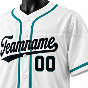 Camiseta de Béisbol Personalizada con Impresión a Medida, 100% Poliéster, Uniforme de Equipo Sublimado, Camisa con Botones, Secado Rápido, Transpirable, OEM, ODM - Product Image 6