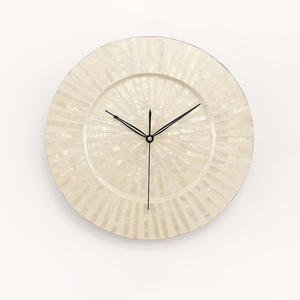 Decorative mother of pearl <b>clock</b> with mosaic pattern large shell inlaid wall <b>clocks</b> home accent - Product Image 4