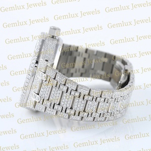 Luxury Wear Pass Diamond Tester D VVS Totalmente helado Moissanite Diamond Full White Movimiento automático Hip Hop Reloj para hombres - Product Image 3