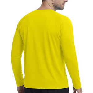T-shirt à manches longues pour homme, coupe ajustée, 100% coton, uni, nouvelle tendance, vêtements de sport décontractés, col rond, manches longues - Product Image 4