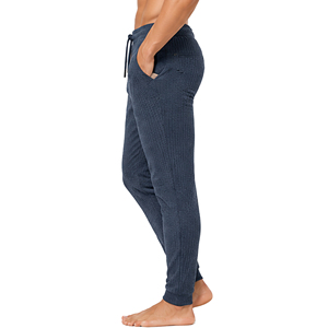 <b>Mens</b> Waffle Knit Casual <b>Trousers</b> Slim Fit Jogger Pants Textured Fabric <b>Elastic</b> Waist Drawstring Custom Everyday Bottoms <b>Mens</b> - Product Image 4