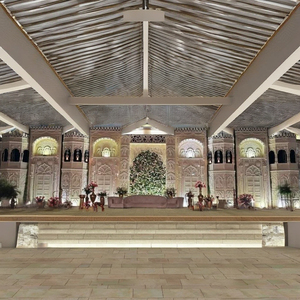 เวทีงานแต่งงานแบบอินเดีย/ซุ้มโบโฮ/มณฑปงานแต่งงานแบบราชวงศ์ ผลิตจากวัสดุไฟเบอร์ผสมเหล็ก ทนทาน เป็นมิตรกับสิ่งแวดล้อม เหมาะสำหรับใช้งานกลางแจ้ง - Product Image 1