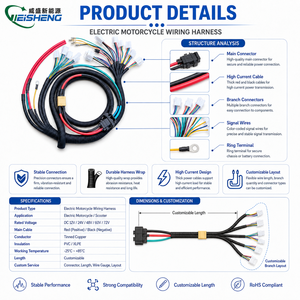 Faisceau de câblage principal pour moto électrique, 1,8 m, câble renforcé en cuivre pur épaissi - Product Image 3