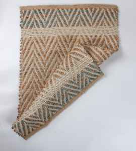 Alfombra de Yute Jacquard Tejida a Mano de 10 pies x 8 pies, Ecológica, en Tonos Tierra, para Decoración de Interiores, Hogar, Hotel, Oficina, Banquetes, Bodas - Product Image 1