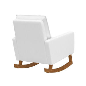 Silla Mecedora Contemporánea de Madera de Teca Sólida con Acabado Natural, Muebles de Salón de Alta Gama para Hostelería, Exportación - Product Image 4