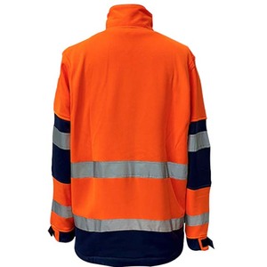 High Visibility Reflective ANSI Class 1 <b>Waterproof</b> LED Flash Customized Logo Safety Clothing Wholesale Mens <b>Working</b> Jacket Hood - Product Image 2