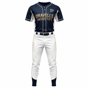 Custom Men's Slowpitch Softball Jersey <b>Pants</b> Set 92% Polyester Spandex Wicking Mesh Full Button-<b>Down</b> Baseball Team Uniform - Product Image 2