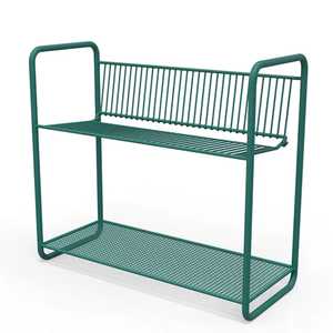 Modern S Shaped <b>Gold</b> Metal <b>Console</b> <b>Table</b> 3 Tier Wave Wooden Storage Shelf Creative Sideboard Display Rack Unit - Product Image 5