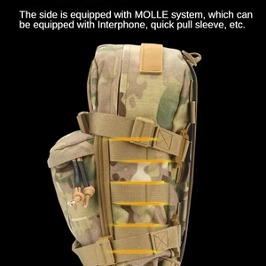Mochila Riñonera Impermeable de 20-35L con Marco Externo Transpirable y Duradero, Diseño Geométrico, Sistema Molle, Puerto USB y Material ABS para Exteriores - Product Image 3