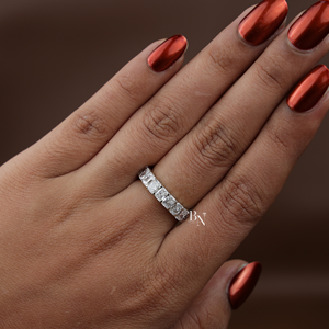 Anillo de Diamante Cultivado en Laboratorio con Corte Radiante, Certificado IGI, 4CTW, Claridad VVS-VS, Color D-F, Anillo de Lujo para Boda y Aniversario, Regalo Apilable - Product Image 2