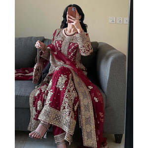 Top-Plazzo with Embroidery <b>Sequins</b> Work Dupatta Size 2XL - Product Image 6