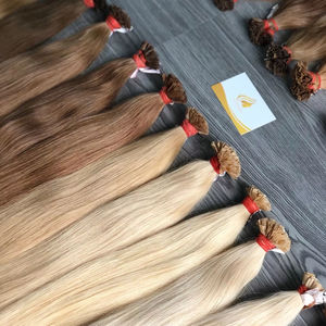 Extensiones de Cabello Natural con Queratina y Puntas Planas Pre-Adheridas, 100% Cabello Humano Remy Vietnamita, 8-32 Pulgadas, Todos los Colores, Aptas para Teñir, Onduladas - Product Image 1