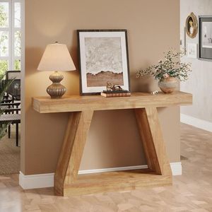 Consolle in Legno Industriale Rustico da 55 Pollici con Vano Portaoggetti per Ingresso o Soggiorno - Product Image 6