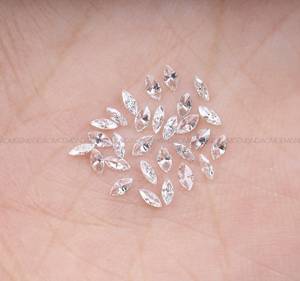 OM GEMS 5.0 X 2.5 MM Pierre en vrac taille marquise Diamant de laboratoire couleur D Coupe antique unique pour la fabrication de bijoux - Product Image 2