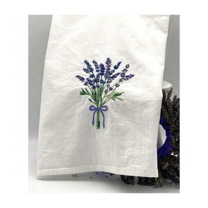 Alexa Do The Dishes Algodón bordado Dos piezas Handloomed Pequeño invitado Chequeado Waffle blanco Tejido Superventas Toalla de plato de mano - Product Image 3