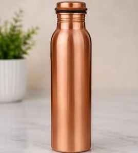 2026 Floral Copper Water Bottle Portable Travel <b>Drinkware</b> with Lid - Product Image 3