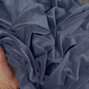 Tissu en velours 100 % polyester doux, respirant et à séchage rapide, suède tricoté moyen, tissé uni, matière pour vêtements de mariage pour filles - Product Image 6