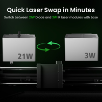 Graveur laser haute performance SCULPFUN E1 12W 455nm, machine de gravure laser de bureau encastrée pour le bois, l'acrylique et le cuir
