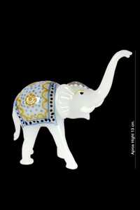 Porte-bougie en verre soufflé à la main en forme d'éléphant, figurine décorative sur le thème animal, sculpture artistique, hauteur 17 cm - Product Image 2