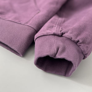 OEM Full Custom LOGO Men Combed Cotton Heavy Weight Warm Winter Unisex 500gsm Zip up Hoodie Oversized Acid Wash <b>Quilting</b> Jacket - Product Image 5