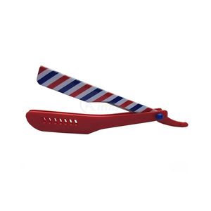 Navaja de Afeitar Profesional con Diseño de Rayas de Barbería, Navaja de Acero Inoxidable, Personalizable OEM ODM - Product Image 1
