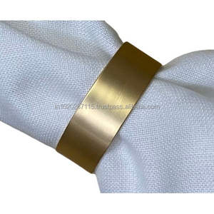 Rond de serviette en métal en acier inoxydable de qualité supérieure adapté à un usage domestique quotidien ainsi qu'à des fonctions de traiteur formelles - Product Image 3