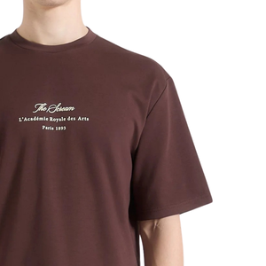 T-shirt pour homme à col rond et manches courtes, imprimé graphique vintage au dos et texte à l'avant, coupe décontractée, décontracté, vente en gros, personnalisable, OEM, en coton - Product Image 5