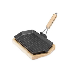 Handmade Iron And Wooden Sizzler Plate With Finest Quality Customized Size Sizzling Plate At Competitive Price - Product Image 3