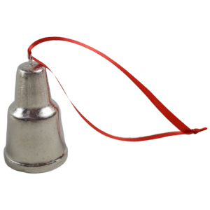 Campana Colgante Navideña de Metal, Diseño con Acabado Plateado, Campana de Hierro para Colgar en el Árbol de Navidad y Campana Festiva - Product Image 5