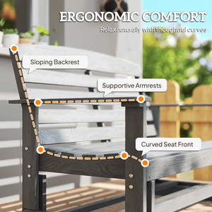 Chaise de jardin pour terrasses extérieures, expéditions en semaine pour banc de loisirs - Product Image 2