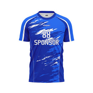 Vente en gros OEM ODM Ensemble de vêtements de sport personnalisés T-shirts sans couture respirants pour les sports actifs Football Tennis-Vêtements de sport fabriqués - Product Image 1