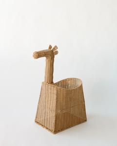 Handwoven Rattan Giraffe Storage <b>Basket</b> Eco Friendly <b>Animal</b> Toy Organizer for Kids Nursery Baby Room Home Decoration - Product Image 1