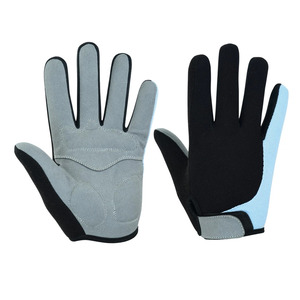Gants de cyclisme gris bleu ciel, unisexes, respirants, en polyester, fermeture à enfiler, antidérapants, compatibles avec les écrans tactiles - Product Image 3