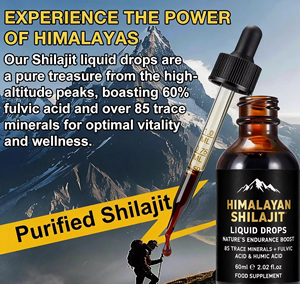 Gotas Líquidas de Shilajit Orgánico OEM/ODM, Resina de Shilajit del Himalaya 100% Auténtica, Rica en Ácido Fúlvico para Energía y Resistencia - Product Image 3