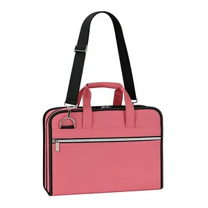 Leather <b>A4</b> Accordion File Organizer with Handle & Strap 12 <b>Pockets</b> Expanding File <b>Folder</b> Zipper Label Portable Bag - Product Image 1