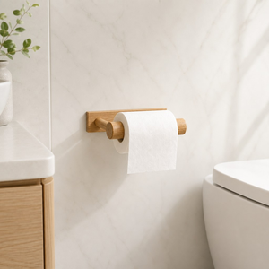 <b>Wall</b> <b>Mounted</b> Wood <b>Toilet</b> Paper <b>Holder</b> Best Selling Brass Bathroom Storage Rack Nordic style <b>toilet</b> <b>roll</b> <b>holder</b> - Product Image 5