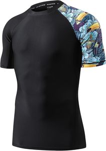 Factory Direct Men's Short Sleeve <b>Compression</b> Rashguard MMA BJJ Training <b>Shirt</b> Quick Dry Fitness Athletic Wear - Product Image 6