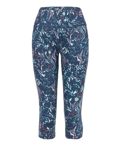 Leggings Capri à Taille Haute Imprimés Fleurs, Extensibles et Respirants, Vêtements de Sport pour Femmes, Tricotés en Spandex et Polyester, Design Sans Couture - Product Image 5